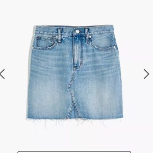 Madewell Skirt Rigid Denim A Line Mini